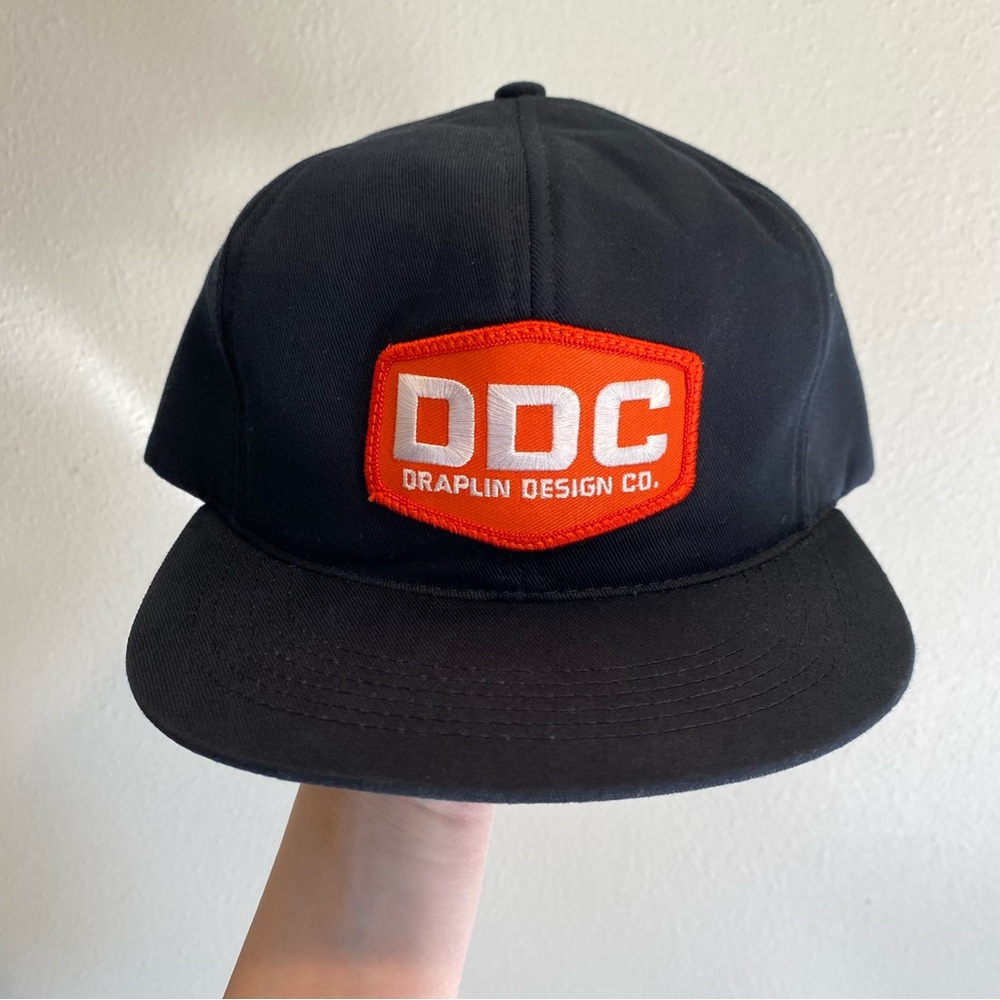 Draplin Design Co. Snapback Hat Black DDC-001 Action Cap 6-Panel Foam USA